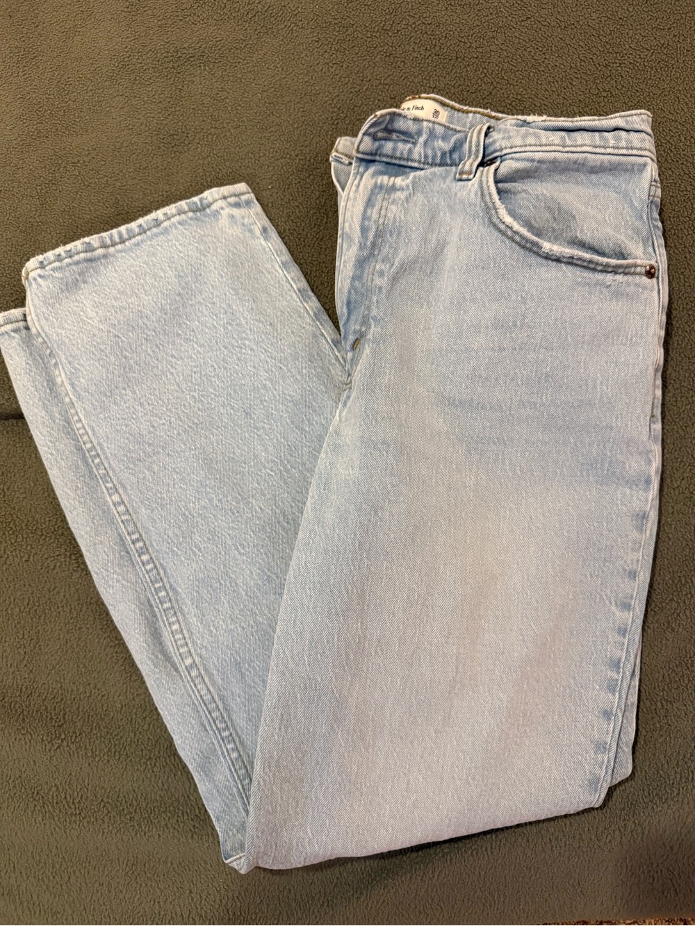 Abercrombie & Fitch Light Blue Ultra High Rise '90s Straight Jeans